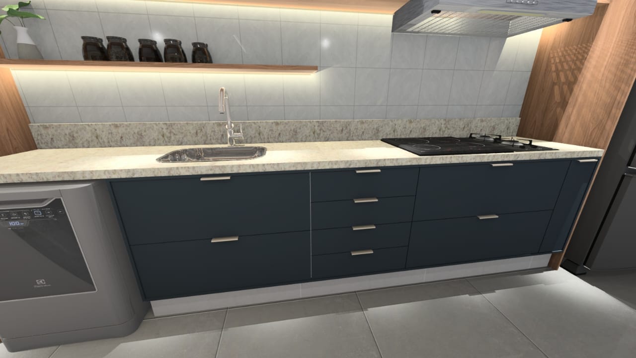 Bancada Compacta Azul